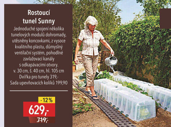 Pařeniště - rostoucí tunel Garantia