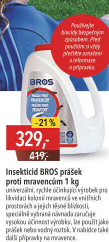 Prášek proti mravencům Bros