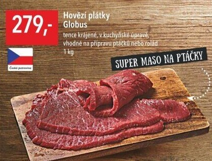 Hovězí plátky Globus
