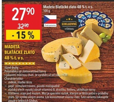 Sýr Blaťácké zlato Madeta