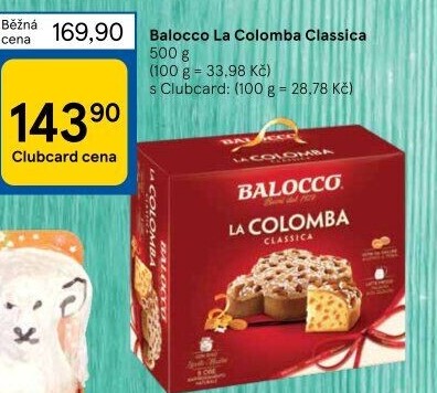 Bábovka Colomba Balocco