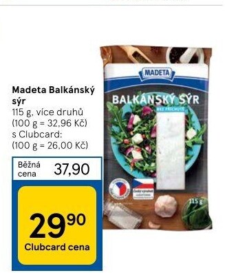 Balkánský sýr Madeta