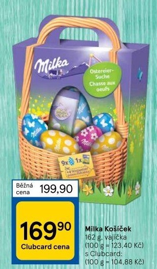Čokoládová vajíčka Milka