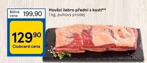Hovězí přední s kostí - žebro