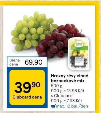 Hrozny mix bezsemenné The Grower'