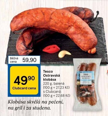Ostravská klobása Tesco