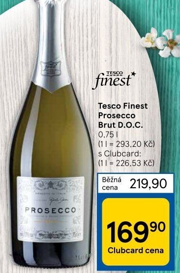 Prosecco brut DOC Tesco finest