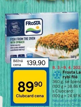 Rybí filé labužnické mražené Frosta