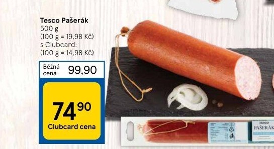 Salám Pašerák Tesco
