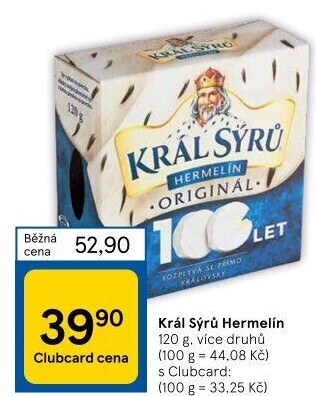 Sýr Hermelín Král sýrů