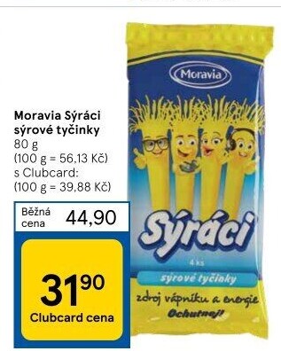 Sýrové tyčinky Sýráci Moravia