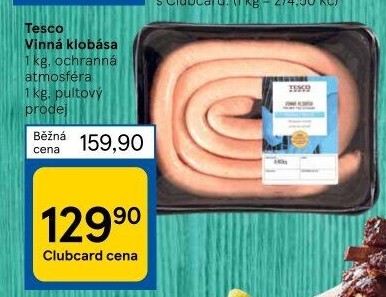 Vinná klobása Tesco