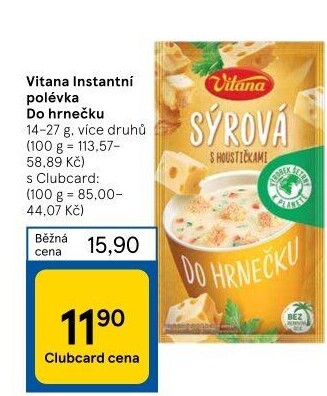 Instantní polévka do hrnečku Vitana