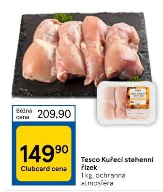 Kuřecí stehenní řízky Tesco