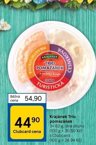 Pomazánky Trio Krajánek