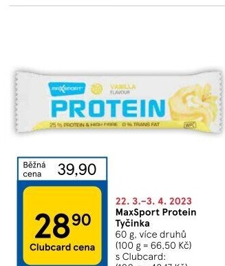 Proteinové tyčinky Maxsport
