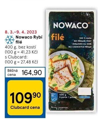 Rybí filé mražené Nowaco