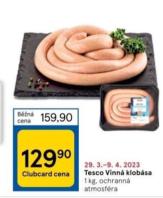 Vinná klobása Tesco