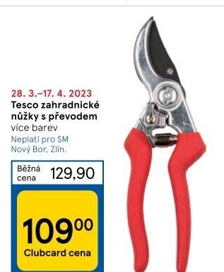 Zahradnické nůžky Tesco