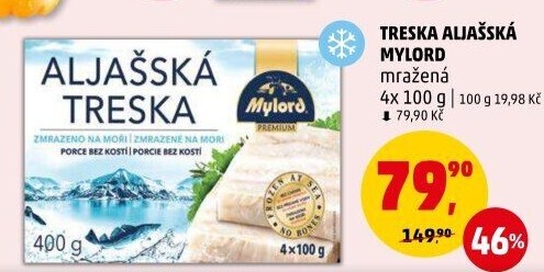 Aljašská treska filé mražená Mylord
