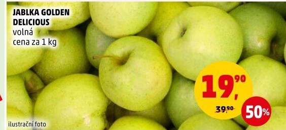Jablka Golden Delicious
