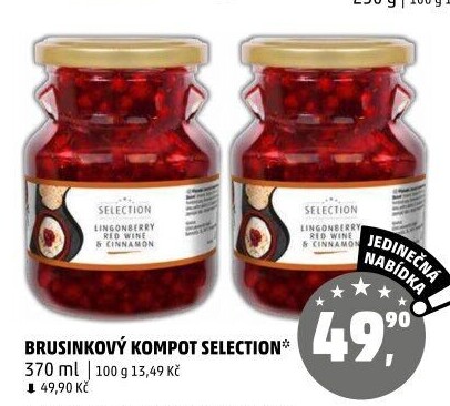 Kompot brusinky Selection