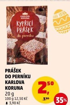 Kypřicí prášek do perníku Karlova Koruna