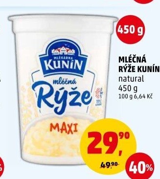 Mléčná rýže Kunín