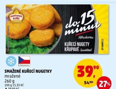 Nugetky kuřecí křupavé mražené Vodňanské kuře