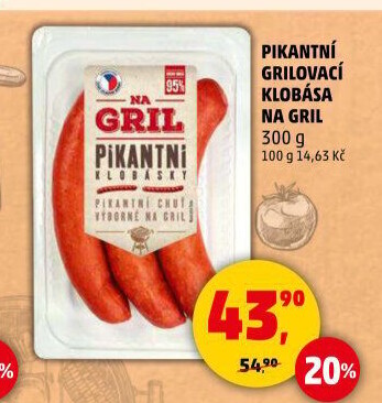 Pikantní klobása Na gril Penny
