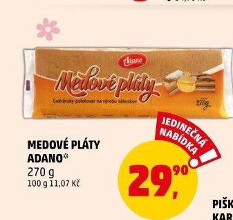Pláty medové Adano