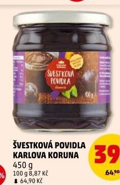 Povidla Karlova Koruna