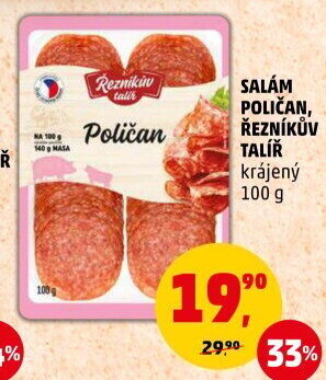 Salám Poličan Řezníkův talíř
