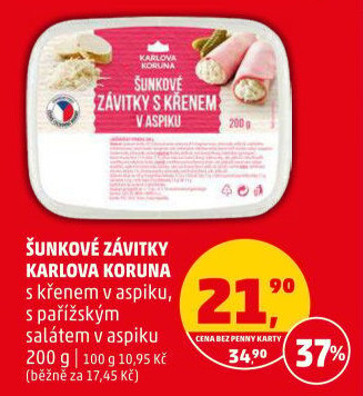 Šunkový závitek s křenem Karlova Koruna
