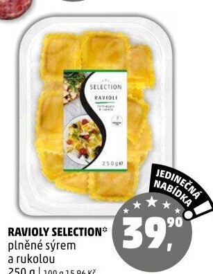Těstoviny ravioli Selection