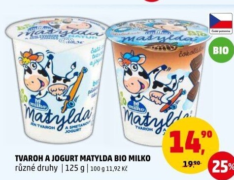 Tvaroh s jogurtem bio Matylda Milko