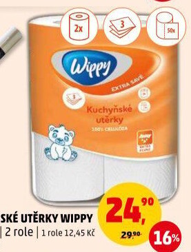 Utěrky kuchyňské 3vrstvé Wippy