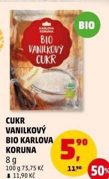 Vanilkový cukr Bio Karlova Koruna
