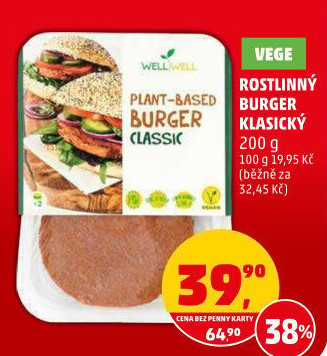 Veganský burger Well Well