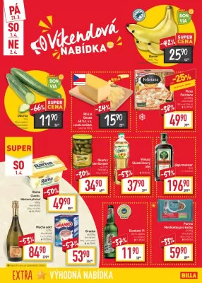 akční leták BILLA 29.3.2023-4.4.2023