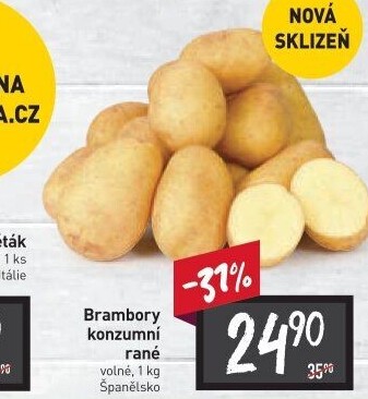 Brambory konzumní rané