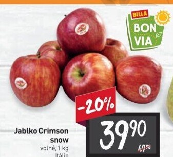 Jablka Crimson Snow Billa Bonvia