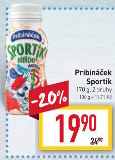 Jogurtový nápoj Sportík Pribináček