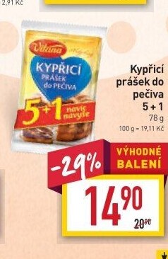 Kypřicí prášek do pečiva Vitana