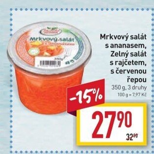 Mrkvový salát s ananasem Jihočeská zelenina