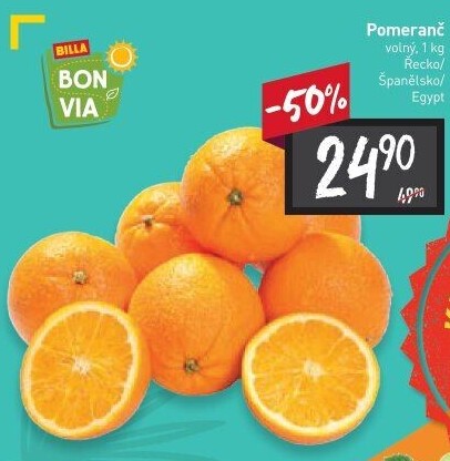 Pomeranče Billa Bonvia