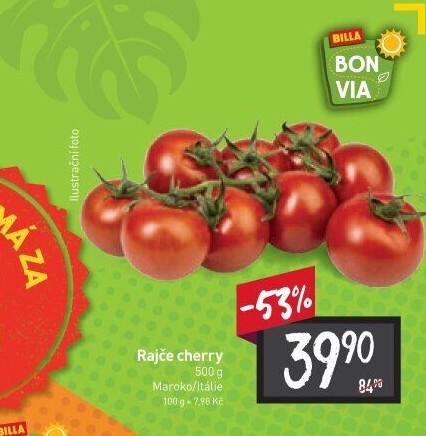 Rajčata cherry Billa Bonvia