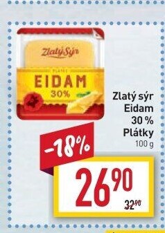 Sýr Eidam 30% Zlatý sýr Milkpol