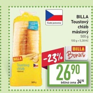 Toustový chléb Billa