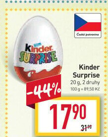 Čokoládové vajíčko s překvapením Kinder Surprise